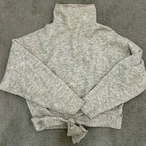 Aritzia Wilfred Lorin Tie Knit Wool Cashmere Sweater Turtleneck